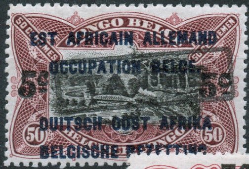timbres-poste Belgian Congo Belge 50c Mols train on bridge